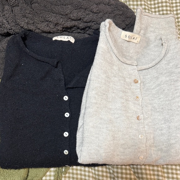 Solaí The Label Sweaters - Solai Navy and Grey Cardigan Bundle